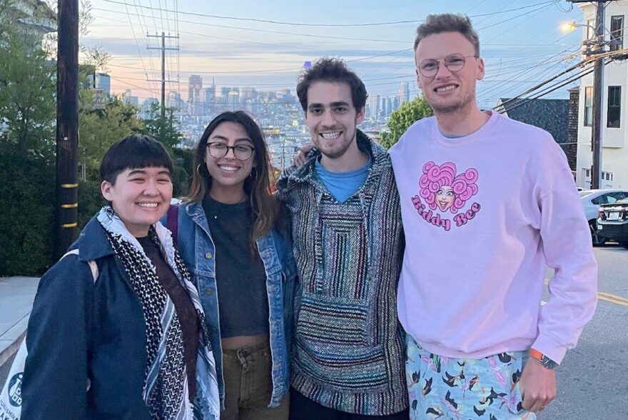 The Dollar a Day Team, left to right: Lyn Ishizaki-Brown, Thania Barragán, Yisroel Quint, Joe Hack; Photo courtesy of Yisroel Quint.